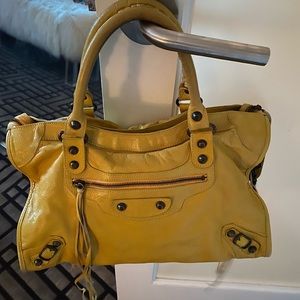 Balenciaga Motocross Classic City Leather Satchel